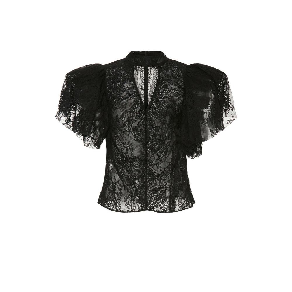 Osman Yousefzada x RTR Lace Ruffle Top - Size 8